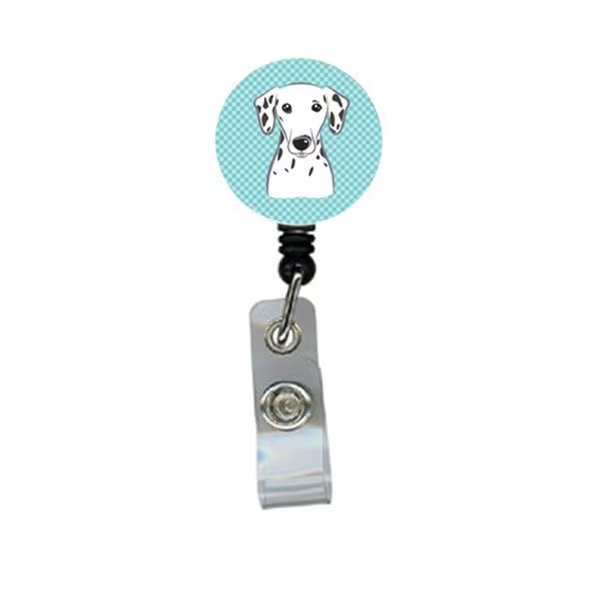Checkerboard Blue Dalmatian Retractable Badge Reel, Carolines Treasures, Mfr#: BB1148BR